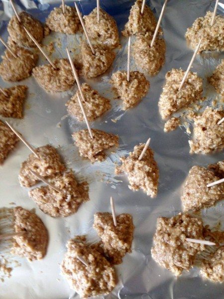 Try not to eat your Chocoloco-Coconutty lollipops at this stage, it's not easy....